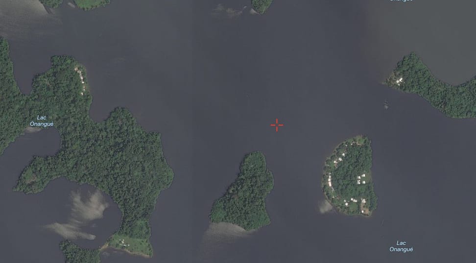 Vue satellite des villages Pointe-Noire, Nkèngombia et Négué-Ntogolo